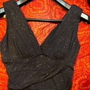 Deb sparkly dark navy blue dress ✨